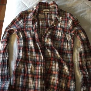 Jcrew perfect plaid button down